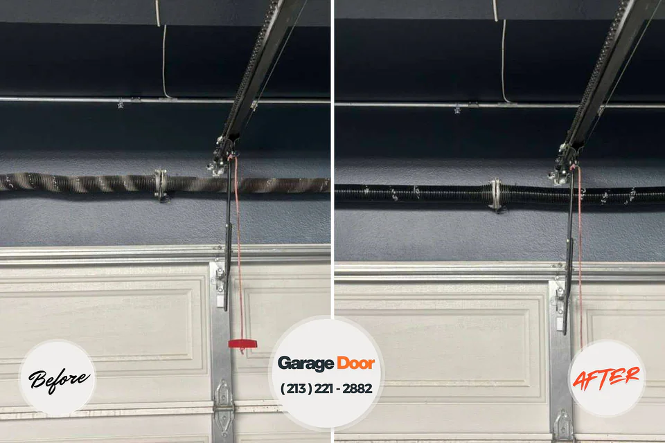 Before and after: garage door repair Port Carbon, PA